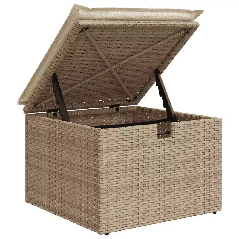 vidaXL Ensemble de canapés de jardin 7 pièces avec coussins, résine tressée