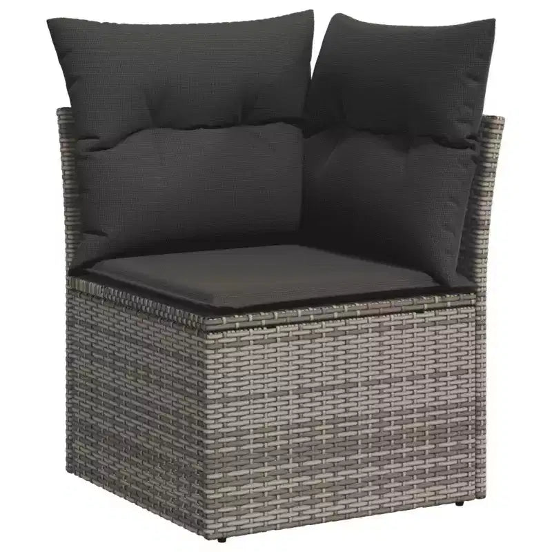 vidaXL Ensemble de canapés de jardin 7 pièces avec coussins, résine tressée