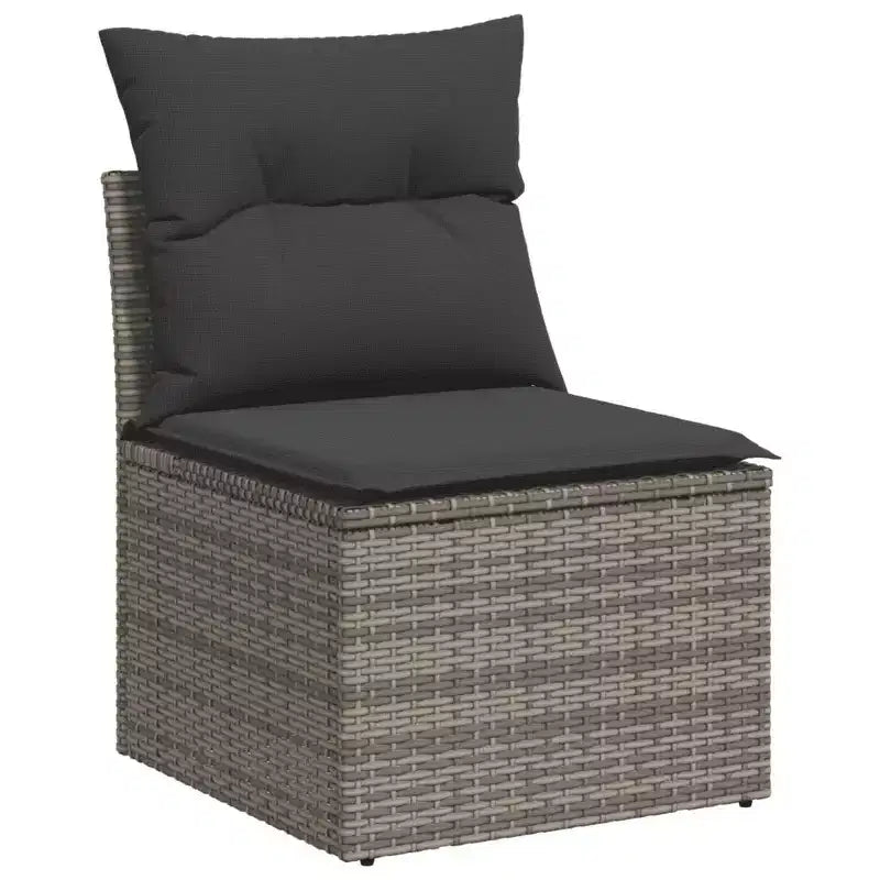 vidaXL Ensemble de canapés de jardin 7 pièces avec coussins, résine tressée