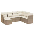 vidaXL 7 Piece Patio Sofa Set with Cushions Poly Rattan
