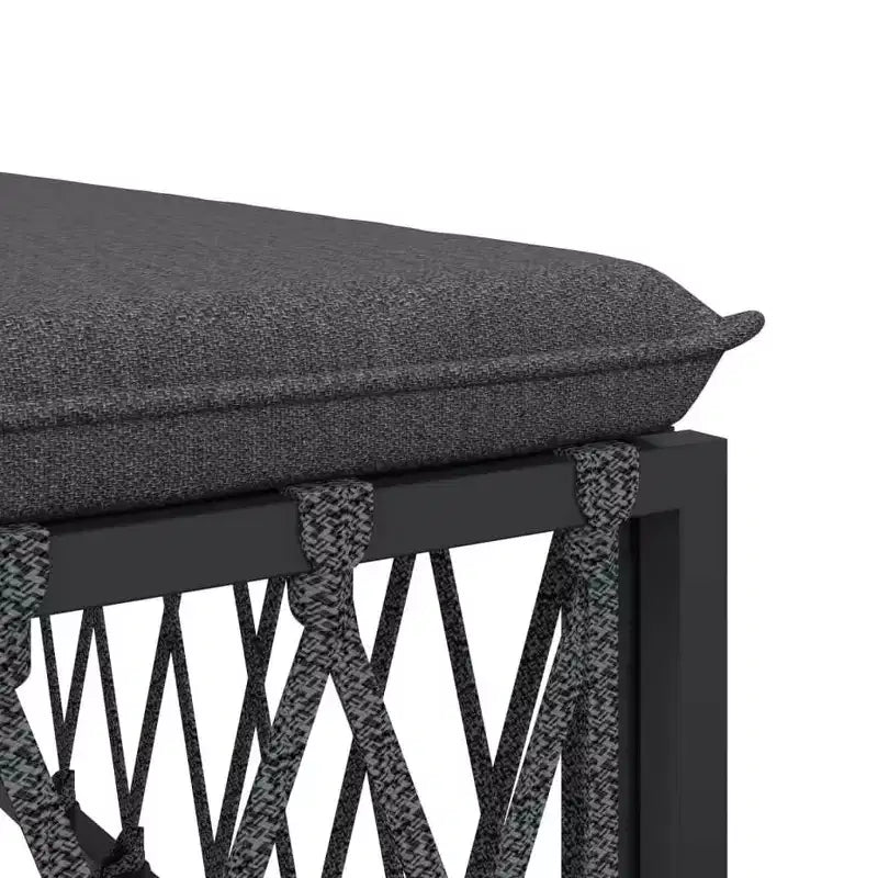 vidaXL Salon de jardin 6 pièces avec coussins en acier blanc