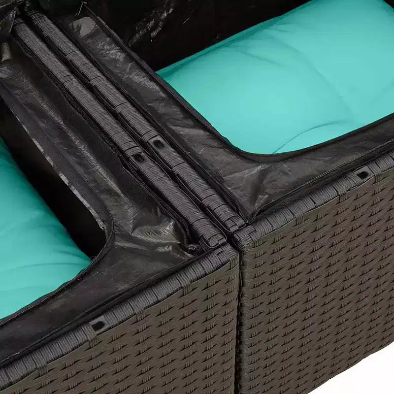 vidaXL Ensemble de canapés de jardin 13 pièces avec coussins résine tressée noir