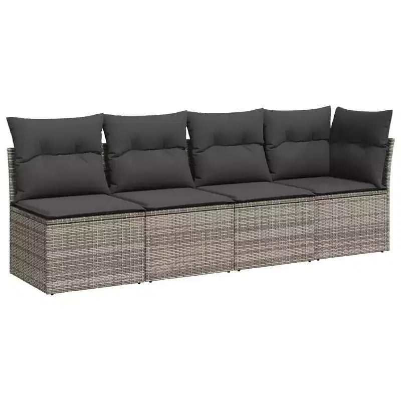 vidaXL Salon de jardin avec coussins 8 pièces en résine tressée