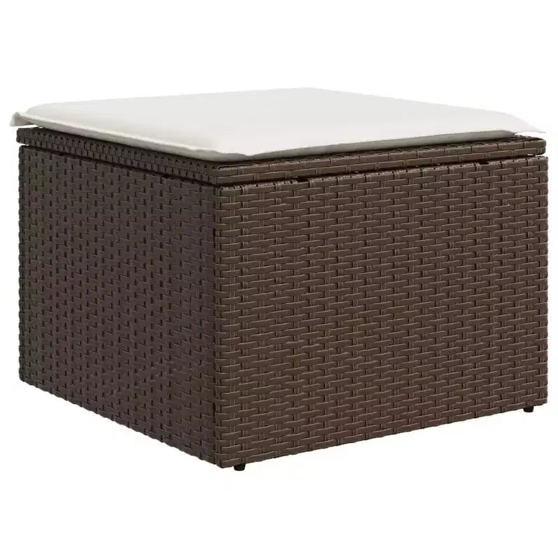 vidaXL Salon de jardin 8 pcs avec coussins résine tressée noir