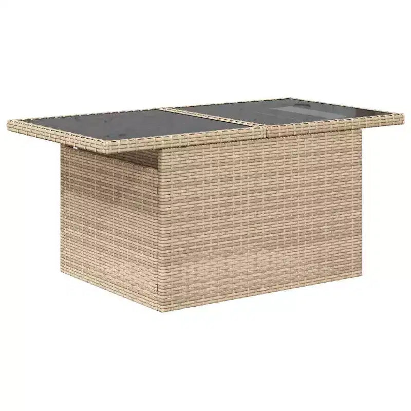 vidaXL Salon de jardin 8 pcs avec coussins résine tressée noir