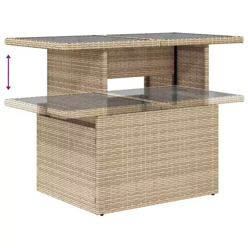 vidaXL Salon de jardin 8 pcs avec coussins résine tressée noir