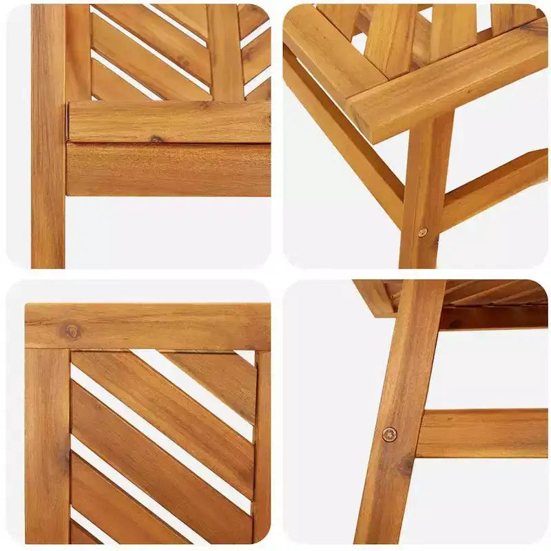 vidaXL Salon de jardin 2 pcs Bois d'acacia massif marron