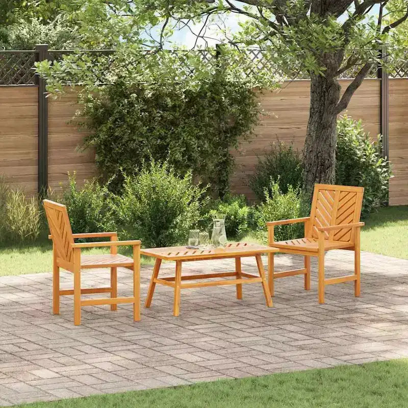 vidaXL Salon de jardin 2 pcs Bois d'acacia massif marron