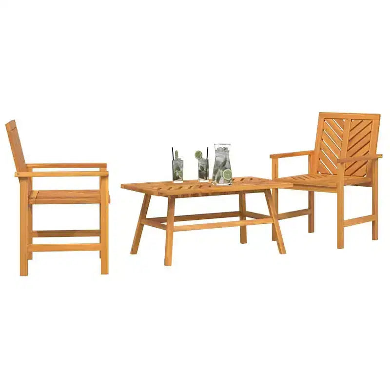 vidaXL Salon de jardin 2 pcs Bois d'acacia massif marron