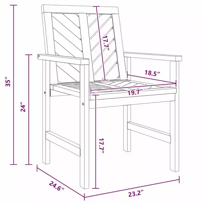 vidaXL Salon de jardin 2 pcs Bois d'acacia massif marron