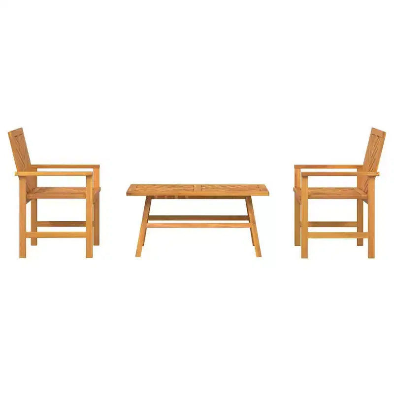 vidaXL Salon de jardin 2 pcs Bois d'acacia massif marron