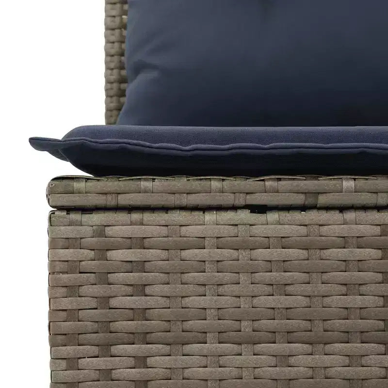 vidaXL Salon de jardin avec coussins, modulable, 6 pièces, résine tressée