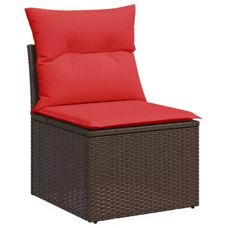 vidaXL Salon de jardin 8 pièces avec coussins résine tressée