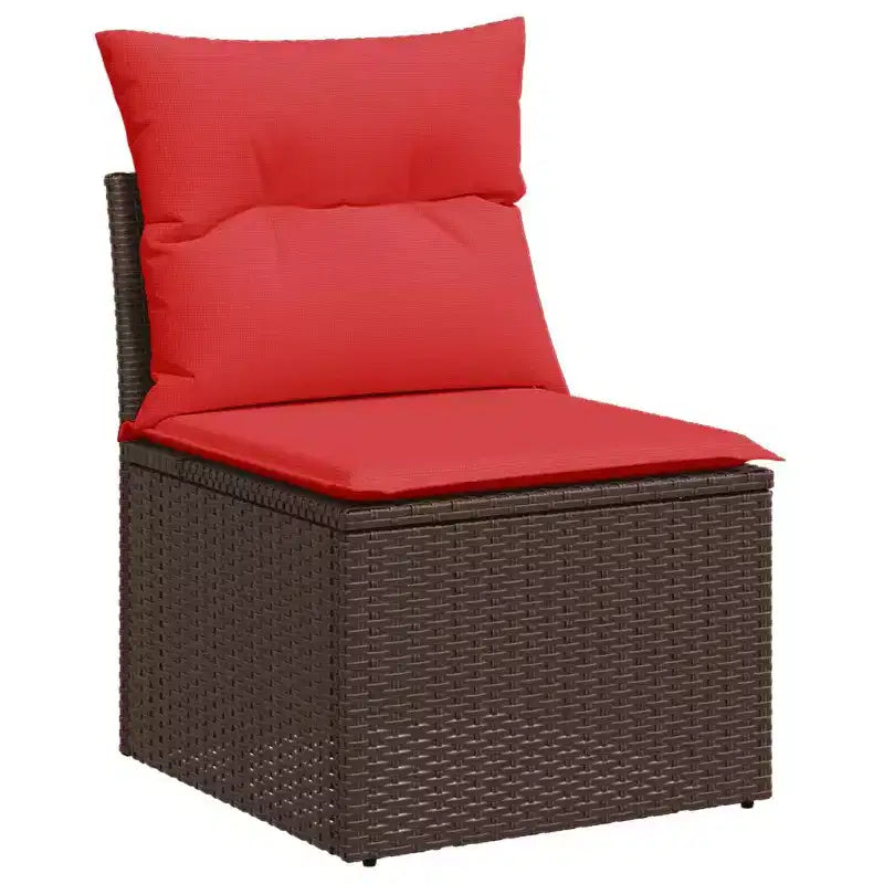 vidaXL Salon de jardin 8 pièces avec coussins résine tressée