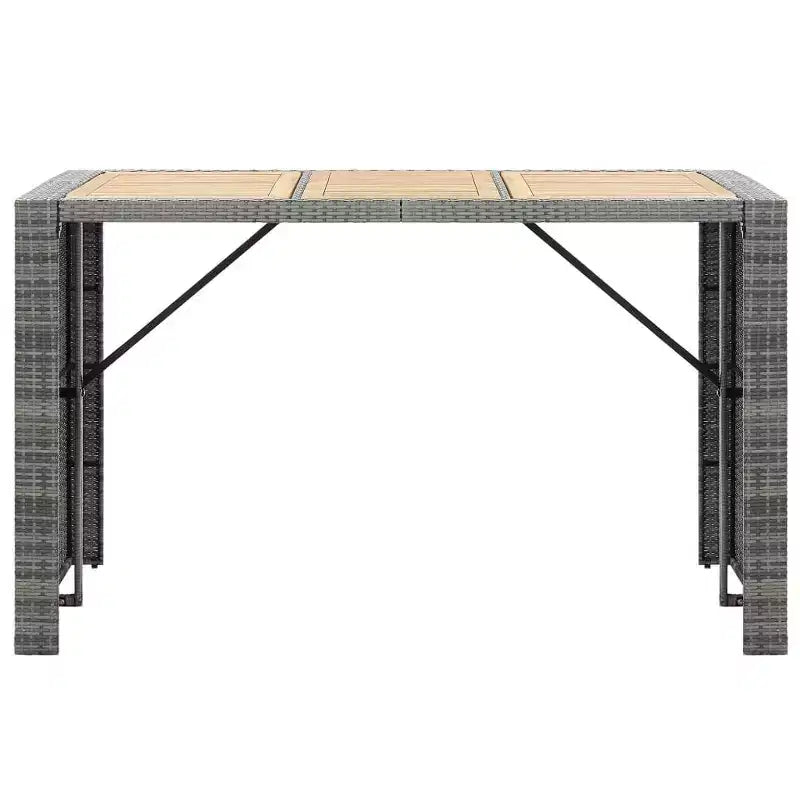 vidaXL Ensemble de bar de jardin 7 pièces Table et chaises de bar d'extérieur en résine tressée noir