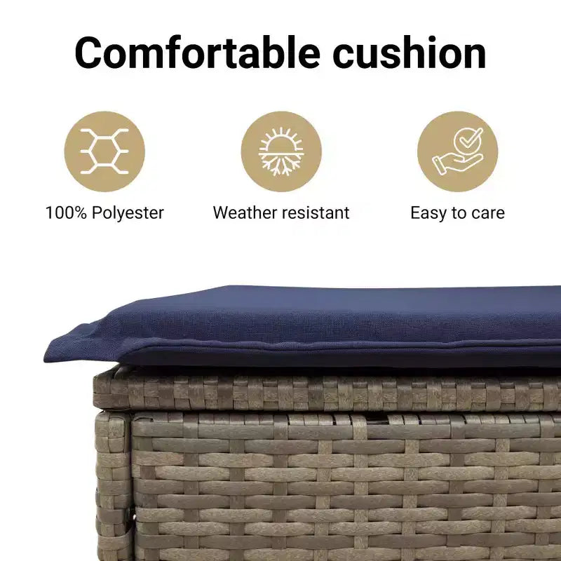 vidaXL Salon de jardin 5 pièces avec coussins en résine tressée