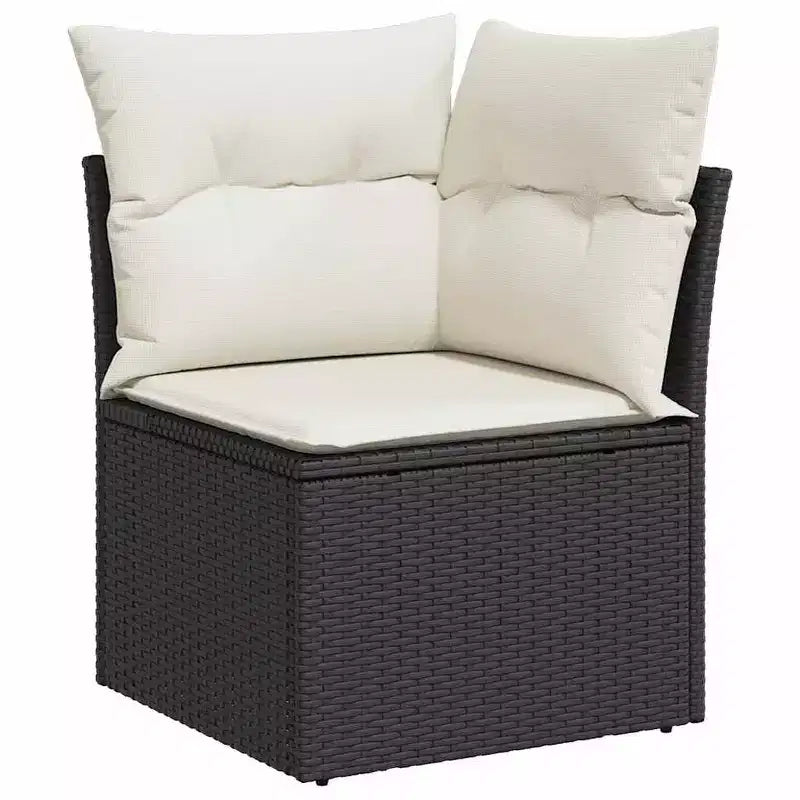 vidaXL Salon de jardin 11 pièces en résine tressée avec coussins