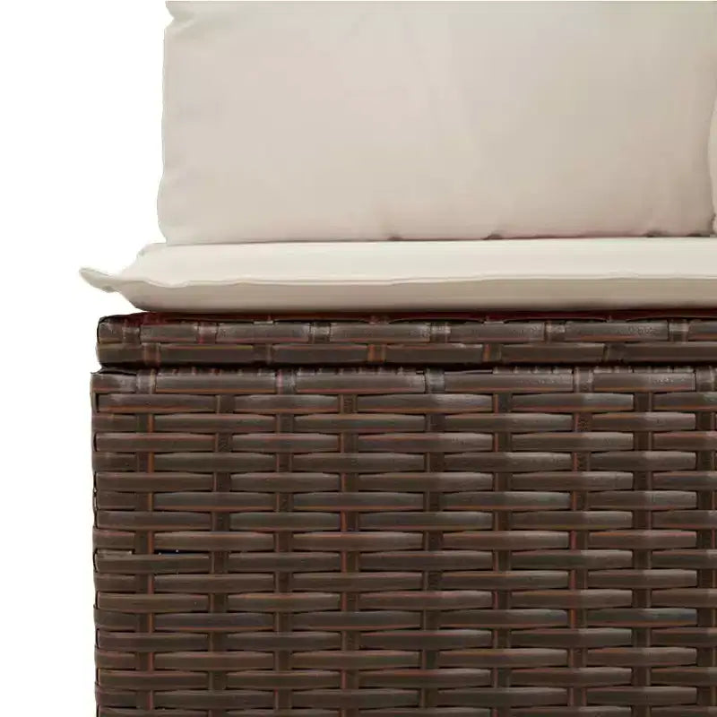 vidaXL Salon de jardin 11 pièces en résine tressée avec coussins