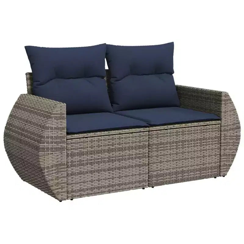 vidaXL Salon de jardin 11 pièces en résine tressée avec coussins