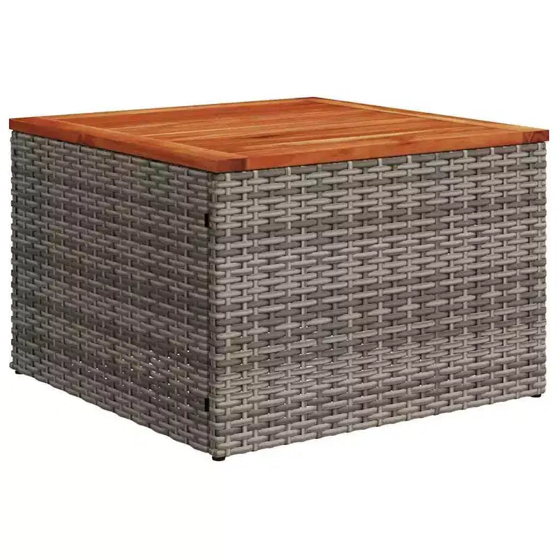 vidaXL Salon de jardin 7 pièces avec coussins, résine tressée noire (US only)