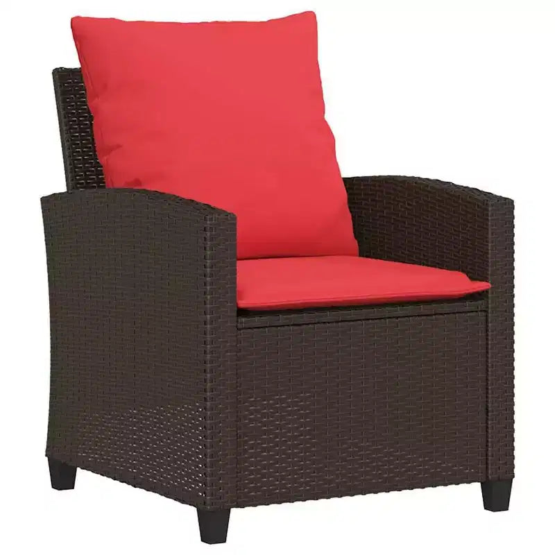 vidaXL Salon de jardin 6 pièces avec coussins, sectionnel d'extérieur en poly rotin, plusieurs couleurs et matériaux