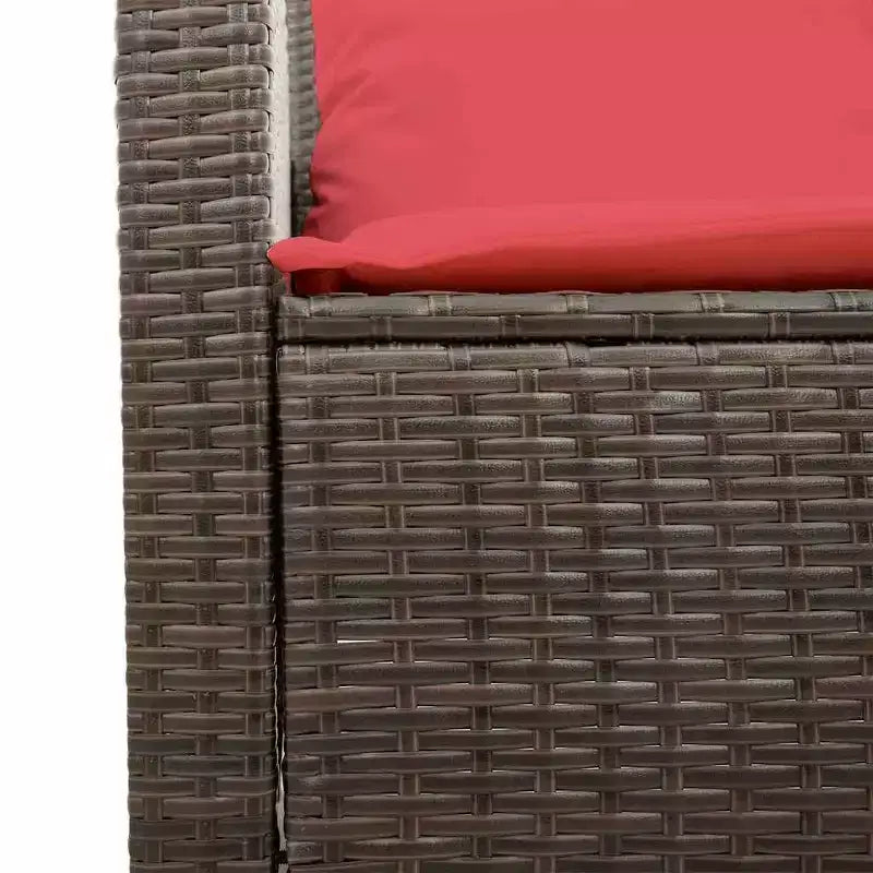vidaXL Salon de jardin 6 pièces avec coussins, sectionnel d'extérieur en poly rotin, plusieurs couleurs et matériaux