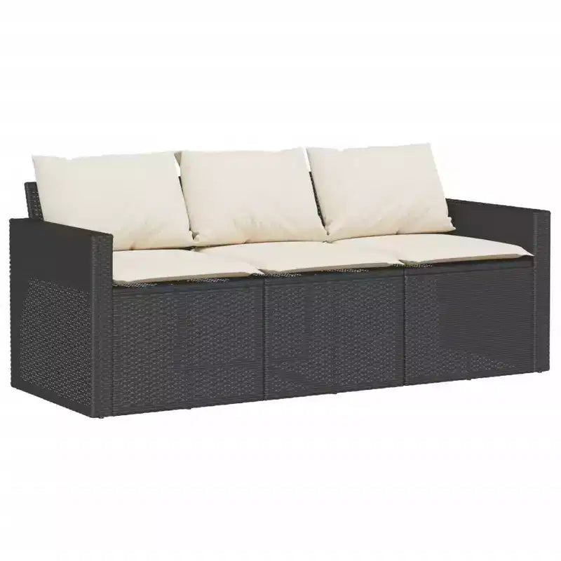 vidaXL Salon de jardin avec coussins, table et canapés modulables, 6 pièces en résine tressée