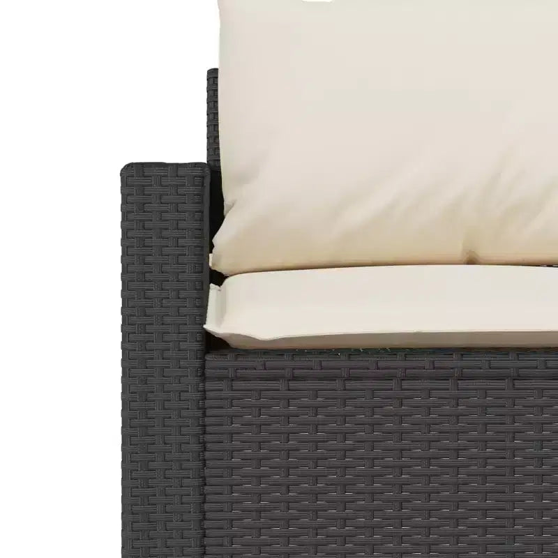 vidaXL Salon de jardin avec coussins, table et canapés modulables, 6 pièces en résine tressée