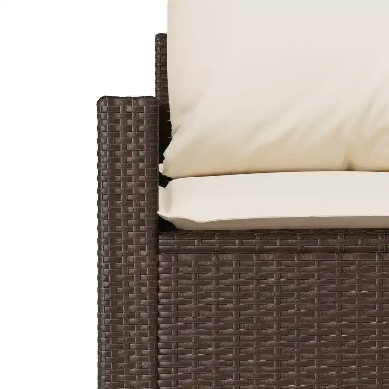 vidaXL Salon de jardin avec coussins, table et canapés modulables, 6 pièces en résine tressée