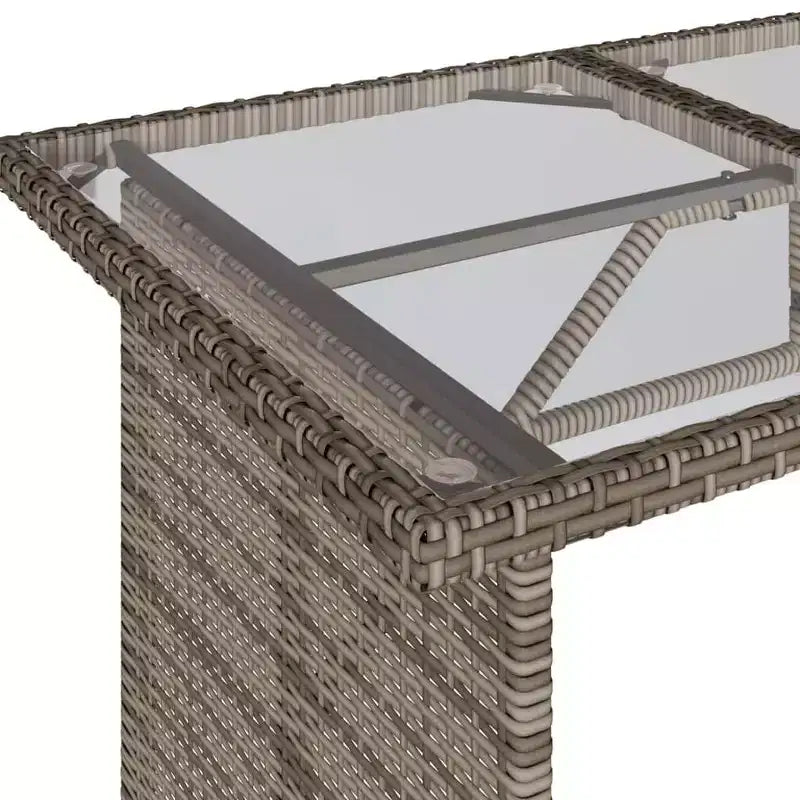 vidaXL Salon de jardin avec coussins, table et canapés modulables, 6 pièces en résine tressée