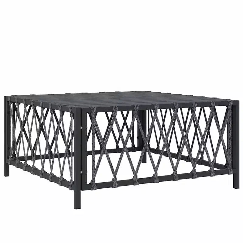 vidaXL Ensemble de salon de jardin 5 pièces avec coussins Acier Blanc
