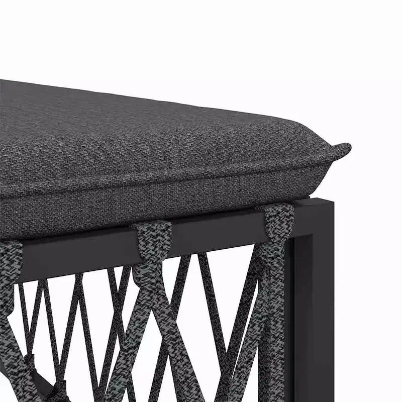 vidaXL Ensemble de salon de jardin 5 pièces avec coussins Acier Blanc