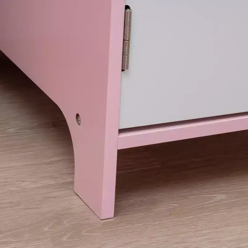 Etokfoks Ensemble bureau et chaise pour enfants avec tableau blanc Grand meuble de rangement pour l'art et les études 90x45x85 cm Rose