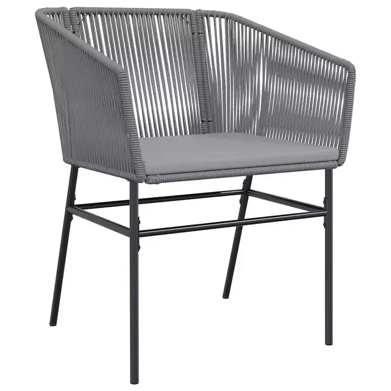vidaXL Ensemble de salle à manger d'extérieur contemporain avec coussins, résine tressée, verre
