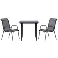 vidaXL Patio Dining Set Outdoor Table and Chair Steel and Textilene