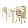 Kids Art Table and Chair Set with 3-Tier Storage Cabinet for Ages 2-8