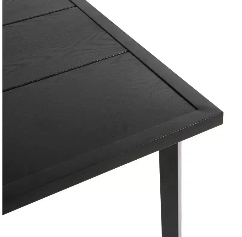 Table et chaises d'extérieur en osier 5 pièces Whisen, ensemble table et chaises de salle à manger de patio avec plateau de table carré en acier