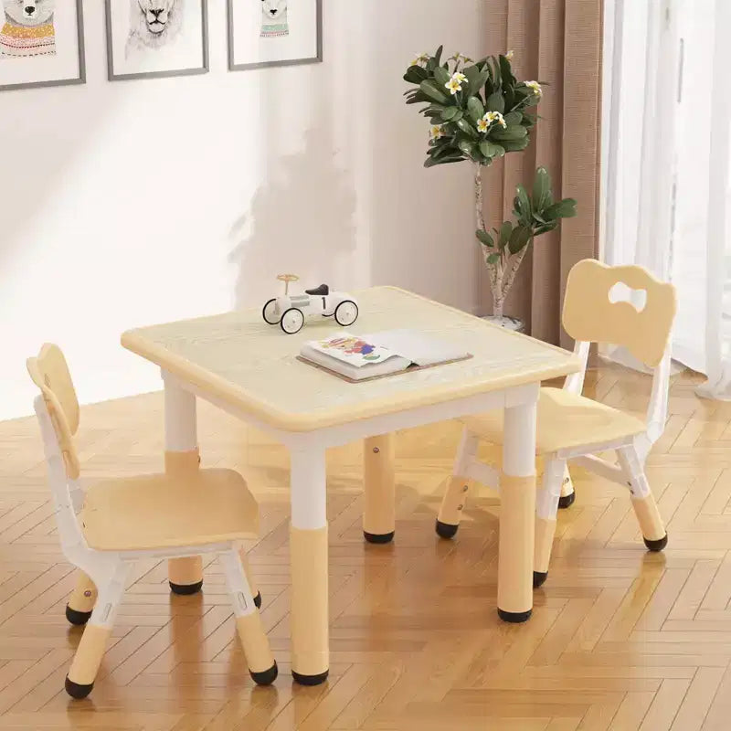 Ensemble table réglable en hauteur et 2 chaises pour tout-petits avec plateau à graffitis, ensemble table et chaises pour enfants, pieds antidérapants, table d'activités pour enfants pour la maison, la crèche