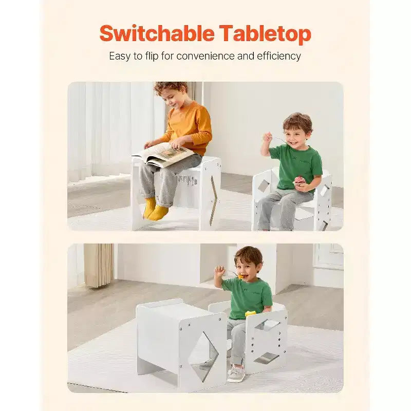 Ensemble table et chaise de sevrage Montessori pour tout-petits de 1 à 5 ans, rond, naturel