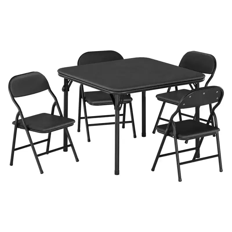 Coolmee Ensemble table et 4 chaises pliantes pour enfants, Ensemble table et chaises d'activités pour tout-petits, pour salle à manger, garderie, salles de classe