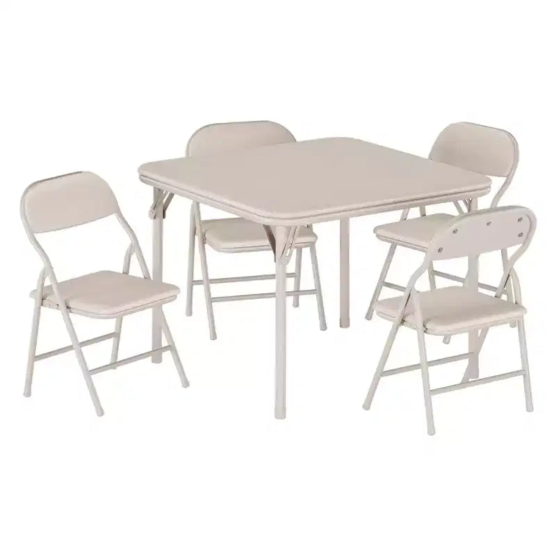 Coolmee Ensemble table et 4 chaises pliantes pour enfants, Ensemble table et chaises d'activités pour tout-petits, pour salle à manger, garderie, salles de classe