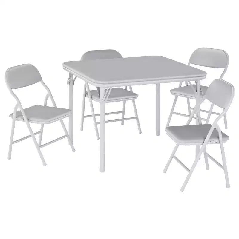 Coolmee Ensemble table et 4 chaises pliantes pour enfants, Ensemble table et chaises d'activités pour tout-petits, pour salle à manger, garderie, salles de classe