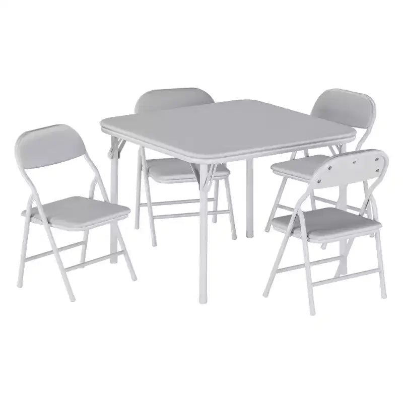 Coolmee Ensemble table et 4 chaises pliantes pour enfants, Ensemble table et chaises d'activités pour tout-petits, pour salle à manger, garderie, salles de classe