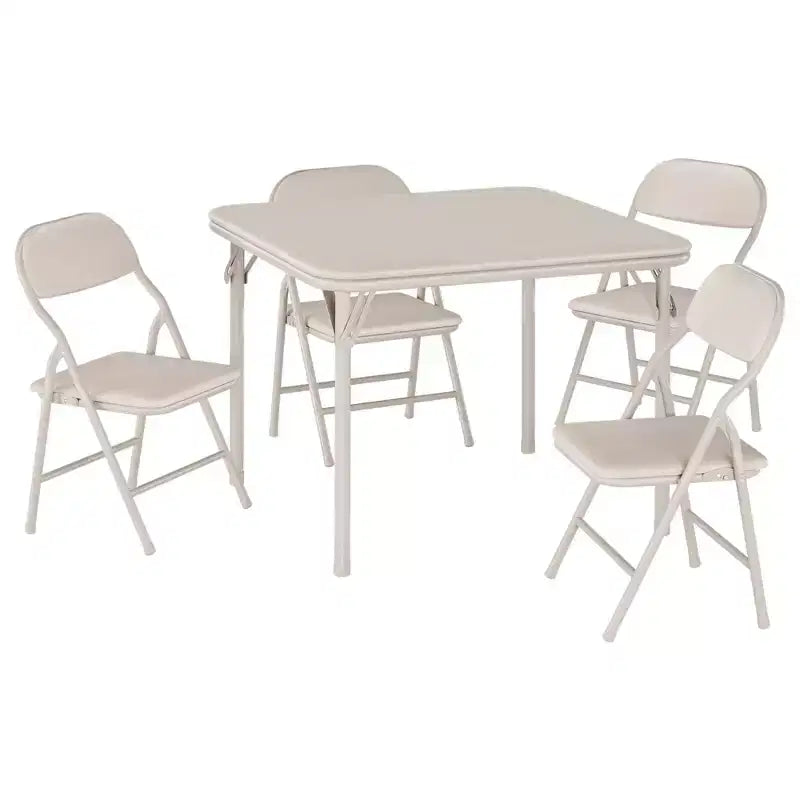 Coolmee Ensemble table et 4 chaises pliantes pour enfants, Ensemble table et chaises d'activités pour tout-petits, pour salle à manger, garderie, salles de classe