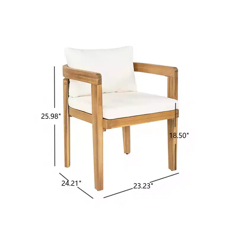 Christopher Knight Home Virote - Ensemble de salle à manger moderne 5 pièces en bois d'acacia avec trou pour parasol et table à lattes