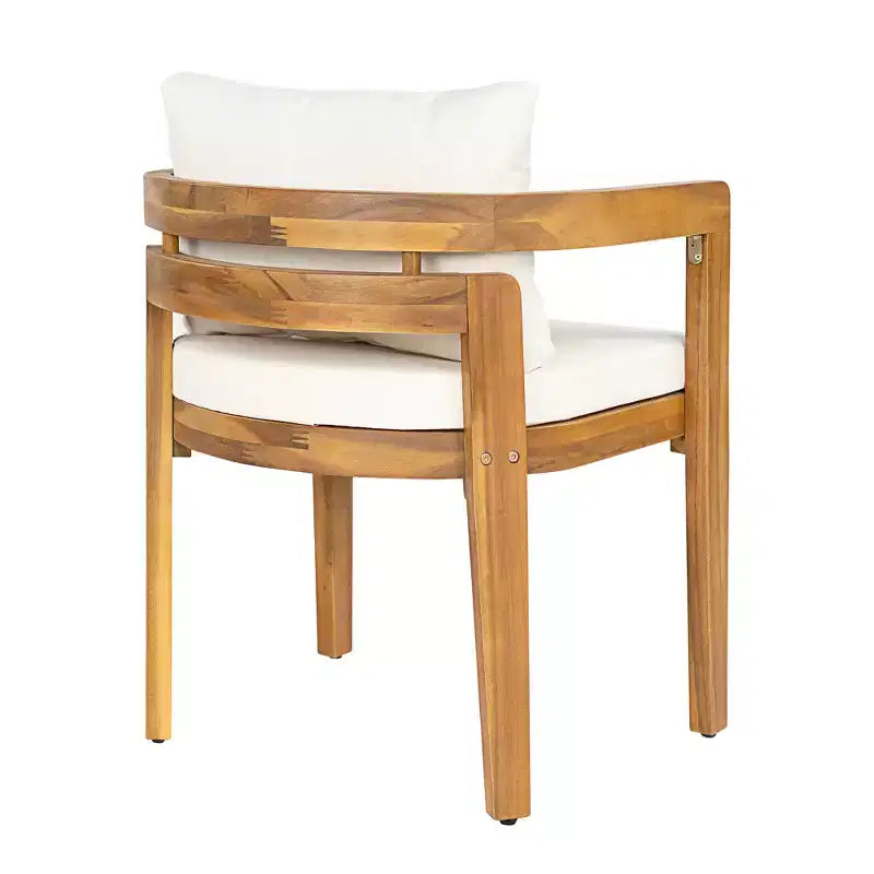 Christopher Knight Home Virote - Ensemble de salle à manger moderne 5 pièces en bois d'acacia avec trou pour parasol et table à lattes