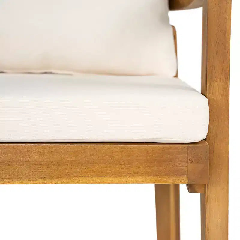 Christopher Knight Home Virote - Ensemble de salle à manger moderne 5 pièces en bois d'acacia avec trou pour parasol et table à lattes