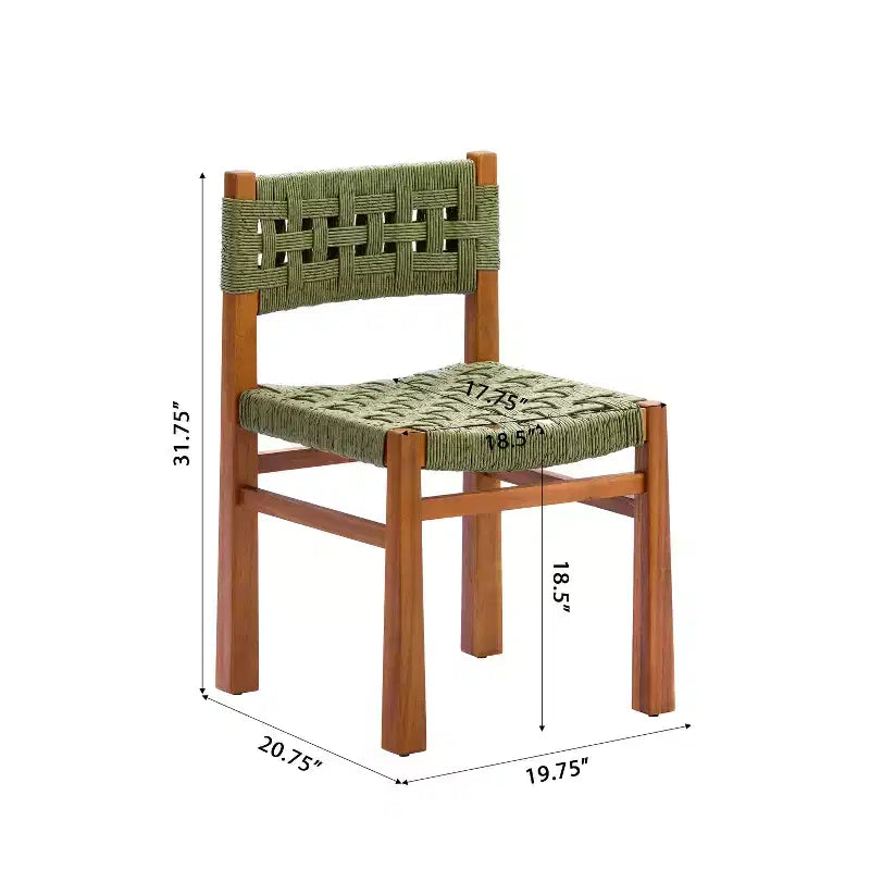 Christopher Knight Home Elvira Ensemble de salle à manger 7 pièces en osier tressé rustique et bois d'acacia pour l'extérieur