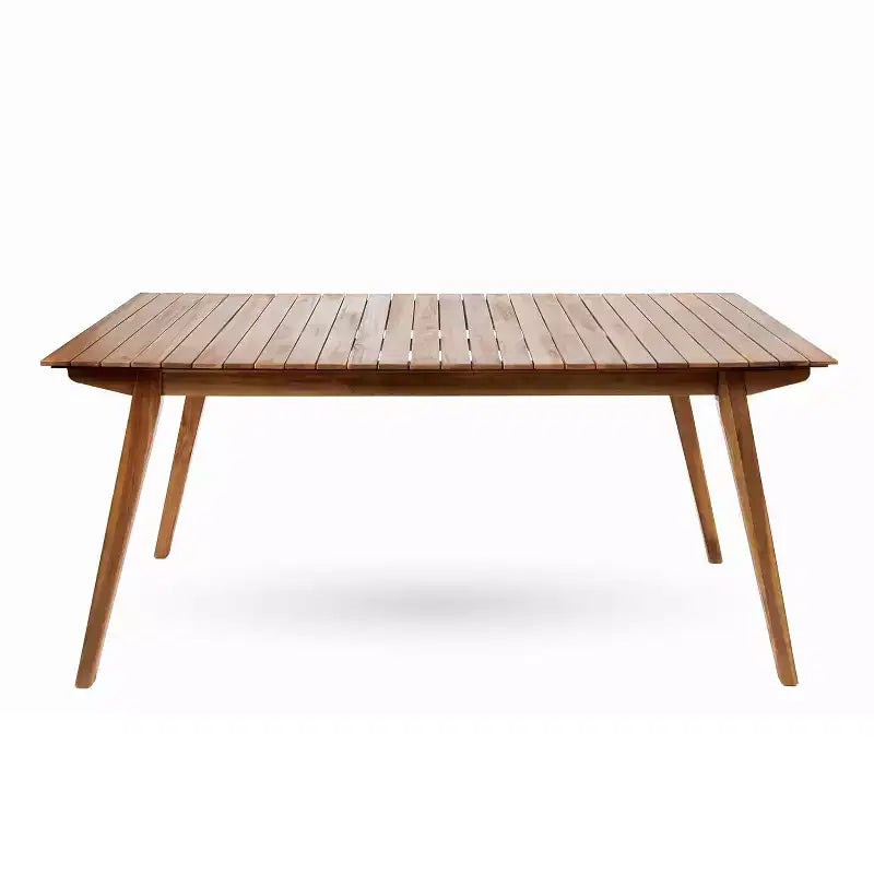 Christopher Knight Home Elvira Ensemble de salle à manger 7 pièces en osier tressé rustique et bois d'acacia pour l'extérieur