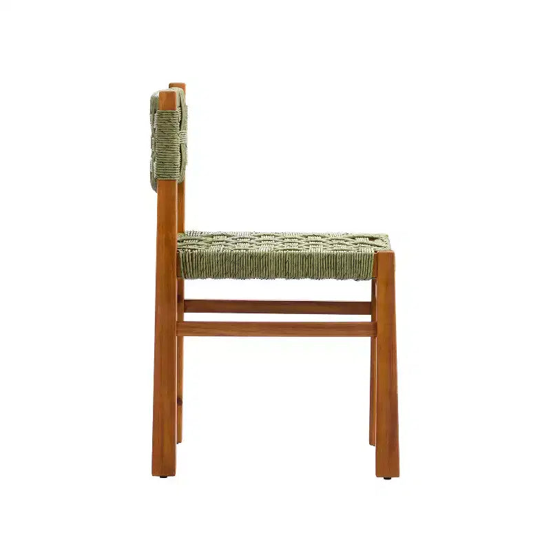 Christopher Knight Home Elvira Ensemble de salle à manger 7 pièces en osier tressé rustique et bois d'acacia pour l'extérieur